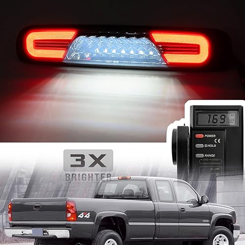 Miniatura 2 de Tercera luz de freno LED de repuesto para Chevy Silverado GMC Sierra 1500 2500 1999-2006 Pickup Trucks Red LED 3rd Brake Center Lámpara de parada de