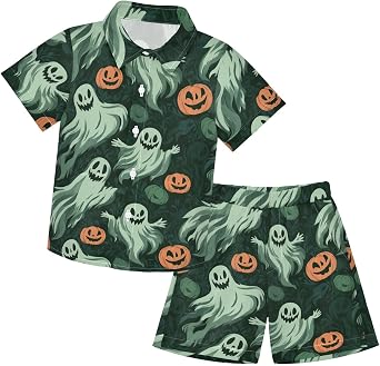 Boccsty Ice Cream Drip Boy Summer Shorts Sets Hawaiian Toddler Boys T-Shirt & Pants 2 Pcs 3T-10T