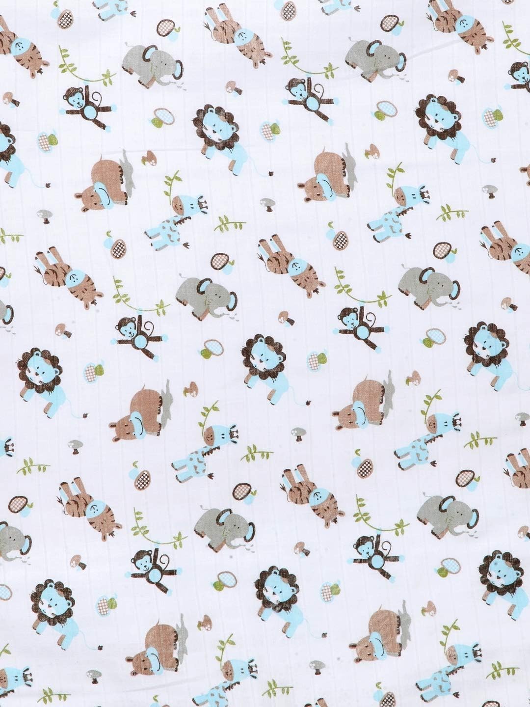 Zoo Blue 6-Layered Muslin Blanket by My Milestones