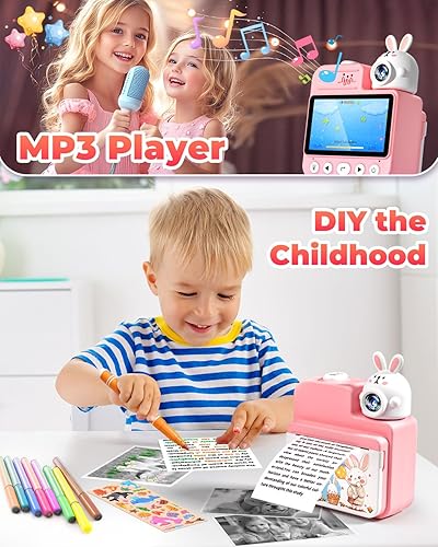 Miniatura 6 de Juguetes de impresión instantánea con cámara para niños, regalos de cumpleaños de Navidad para niñas y niños, cámara digital para niños de 3 4 5 6 7
