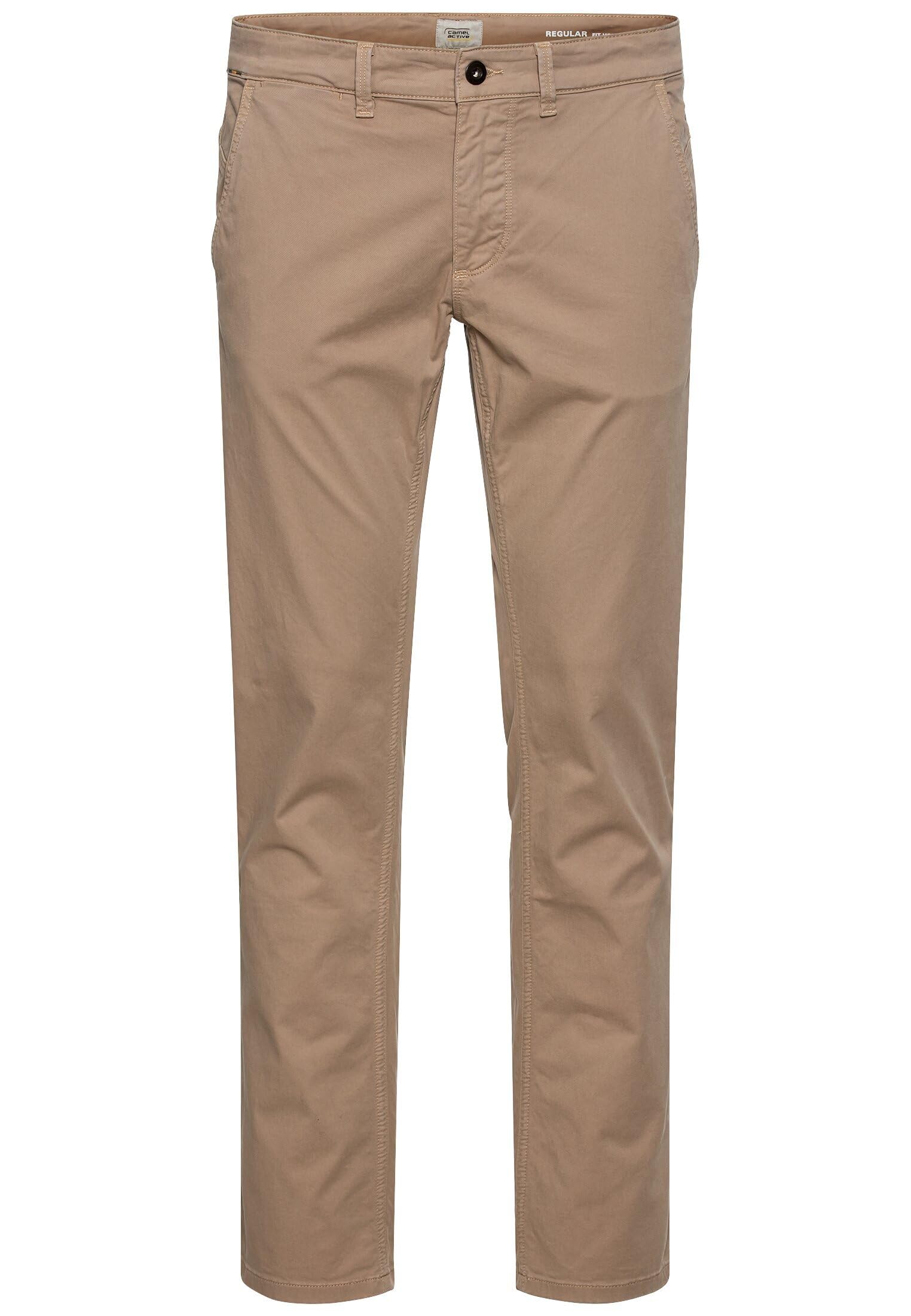 camel active Men's Herren Stretch Chino Hose Regular Fit Houston Beige, Menswear-35/30 Trouser, 35 W/30 L