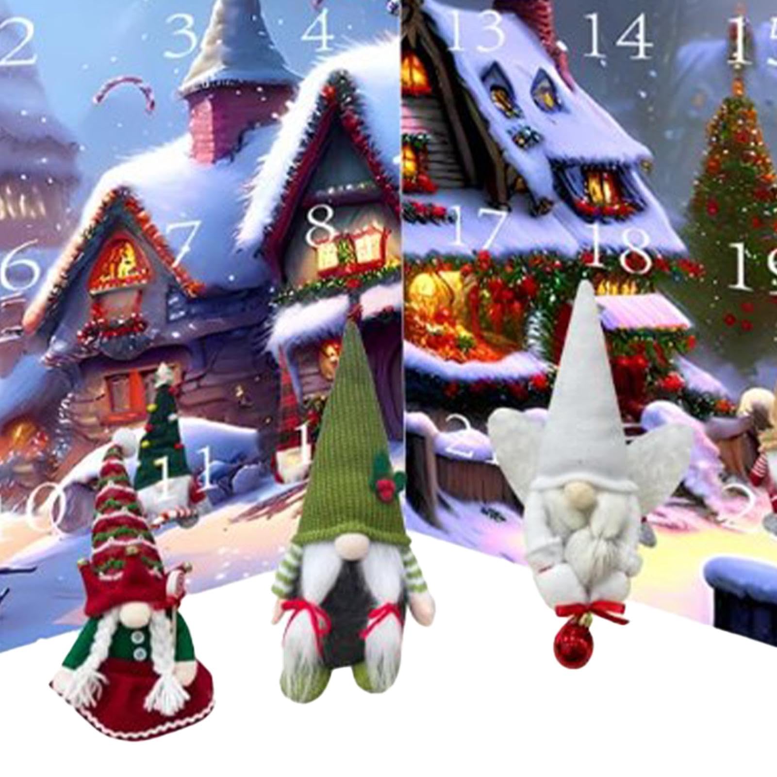 Calendrier De L'Avent 2024, Lutin De Noël, Compte à Rebours Avec Poupée Lutin, Calendrier De L'Avent De Noël, Décoration De Lutin, Figurines De Lutin