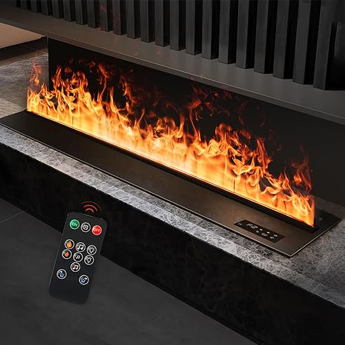 Water Vapor Fireplace Recessed Realistic Atomized Flame, Electric Fireplace with