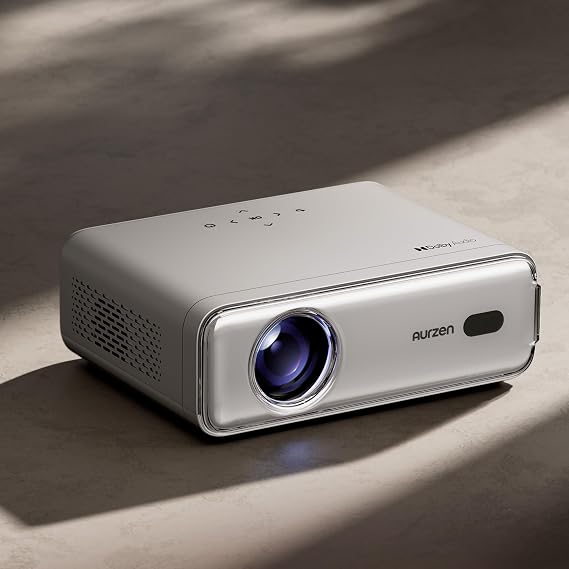 Aurzen Projector Home Use Compact 2025 New Evolution·Netfilix CompatibleCeiling Projection 1080P 200ANSI Lumen Large Screen Auto Keystone Correction HiFi Speaker Dolby Compatible Auto Focus 4K