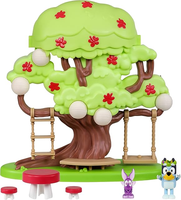 Bluey Tree Playset With Secret Hideaway, Flower Crown And Fairy Figures And Accessories, 28.19 x 27.51 x 2.79 cm