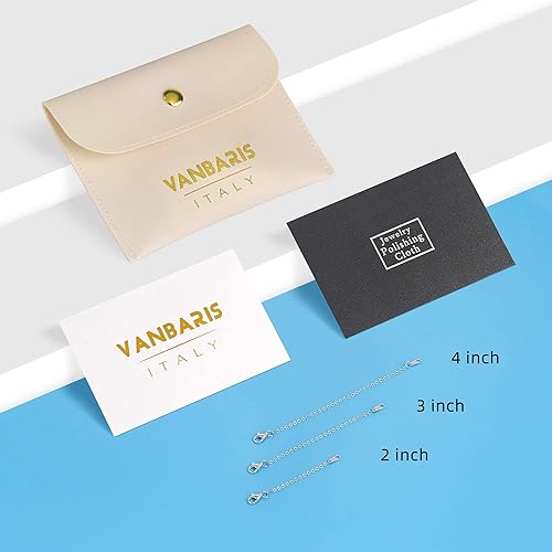 Miniatura 7 de Extensor de collar de plata de ley 925, extensores de cadena para collares de 2 pulgadas, 3 pulgadas, 4 pulgadas