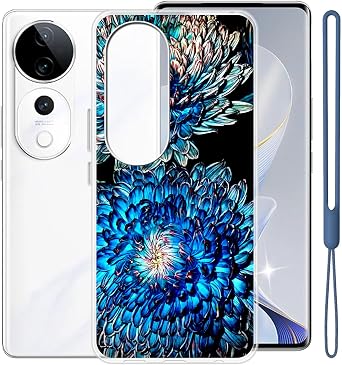 for Vivo V40 5G Case, Transparent Hull Soft Silicone TPU Protective Case, Shockproof Anti-fall Shell, Ultra-thin Bumper Back Cover for Vivo V40 5G 6.78" - Blooming