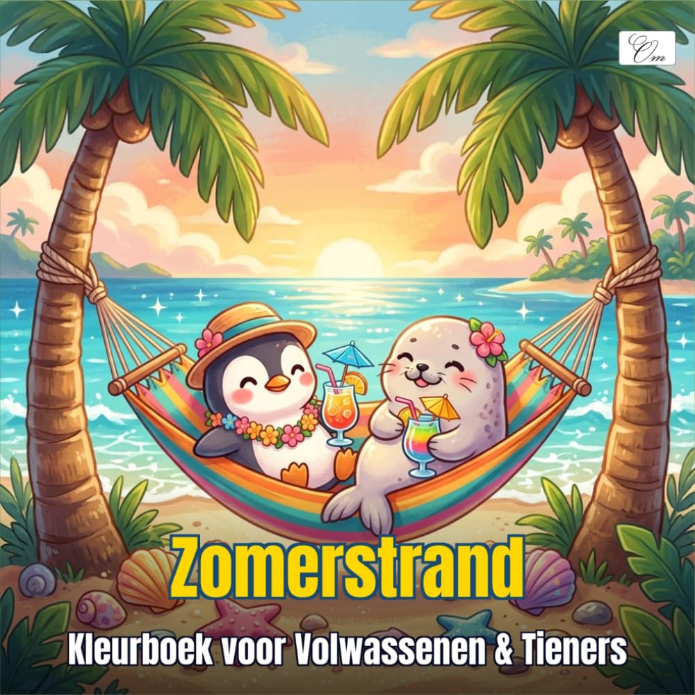 Cozy Summer Beach - Gezellig Zomerstrand: Kleurboek voor Volwassenen en Tieners: 60 Kawaii Strand- en Zomertaferelen met Schattige Dieren om in te Kleuren