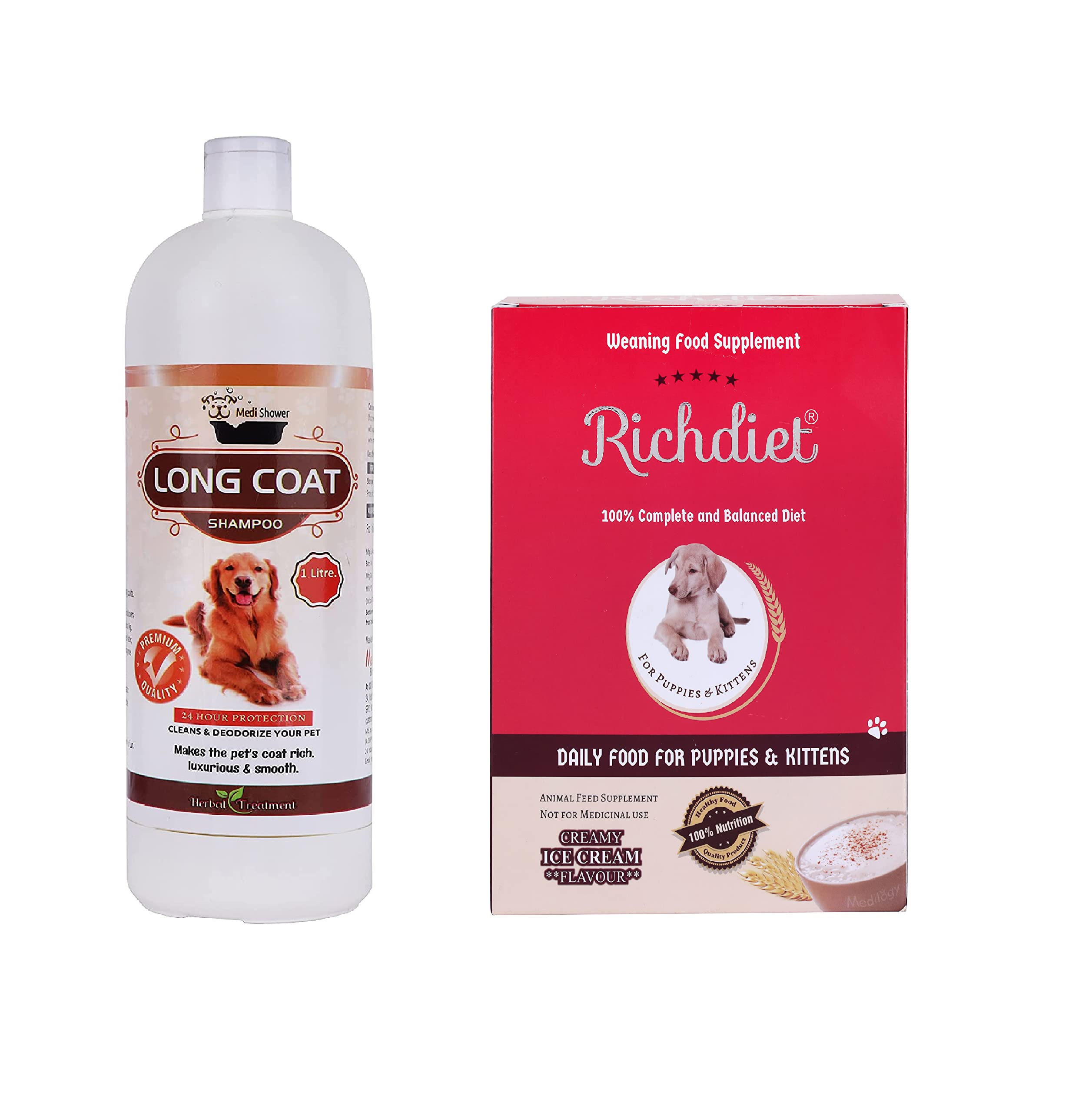 Medilogy Biotech Dog Shampoo Long Coat 1Lire and Rich Diet 400 gm (B083899YT6) Amazon Price History, Amazon Price Tracker