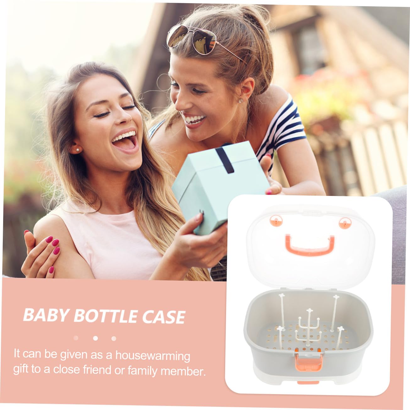 ORFOFE Aufbewahrungsbox Tragbare Großer Kapazität für Babyflaschen mit PP Material leicht zu reinigen für Reisen und Outdoor Aktivitäten Zuhause