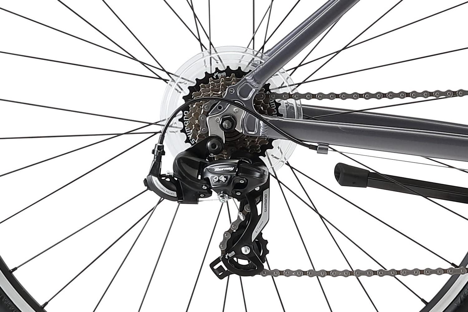 Cross200 21 Speed Hybrid Bike Commuter City Bike, for Men and Women, Adult and Teenager, 700C Wheel, 15.5/17.5/19.5/21.5 Inch Lightweight Aluminum Alloy Frame