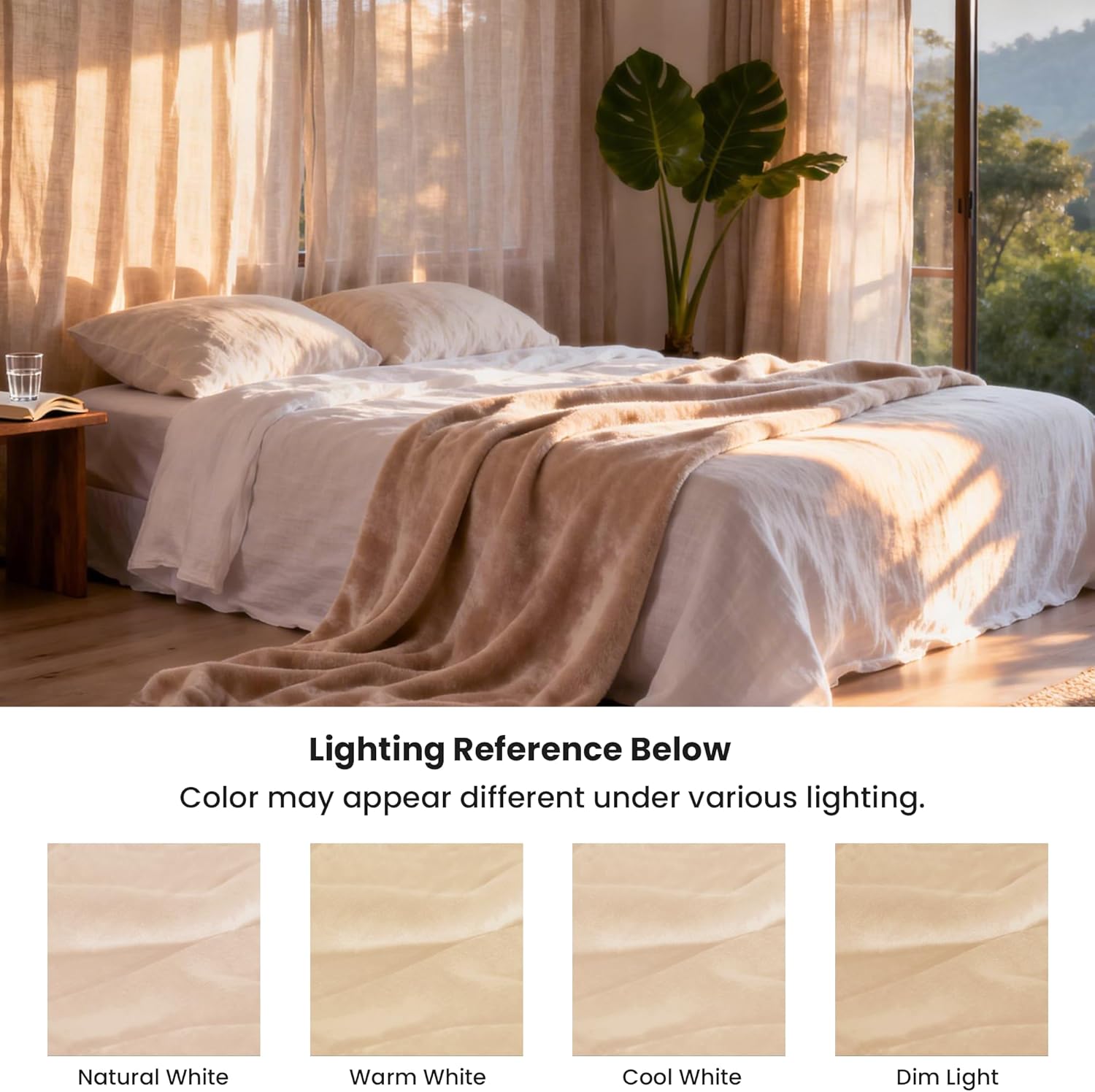 gogobunny Waterproof Blanket for Dogs and Cats, Reversible Flannel Double-Sided Furniture Protector for Couch Sofa Bed Against Spills & Pet Fur (60" x 80", Beige/Cream)