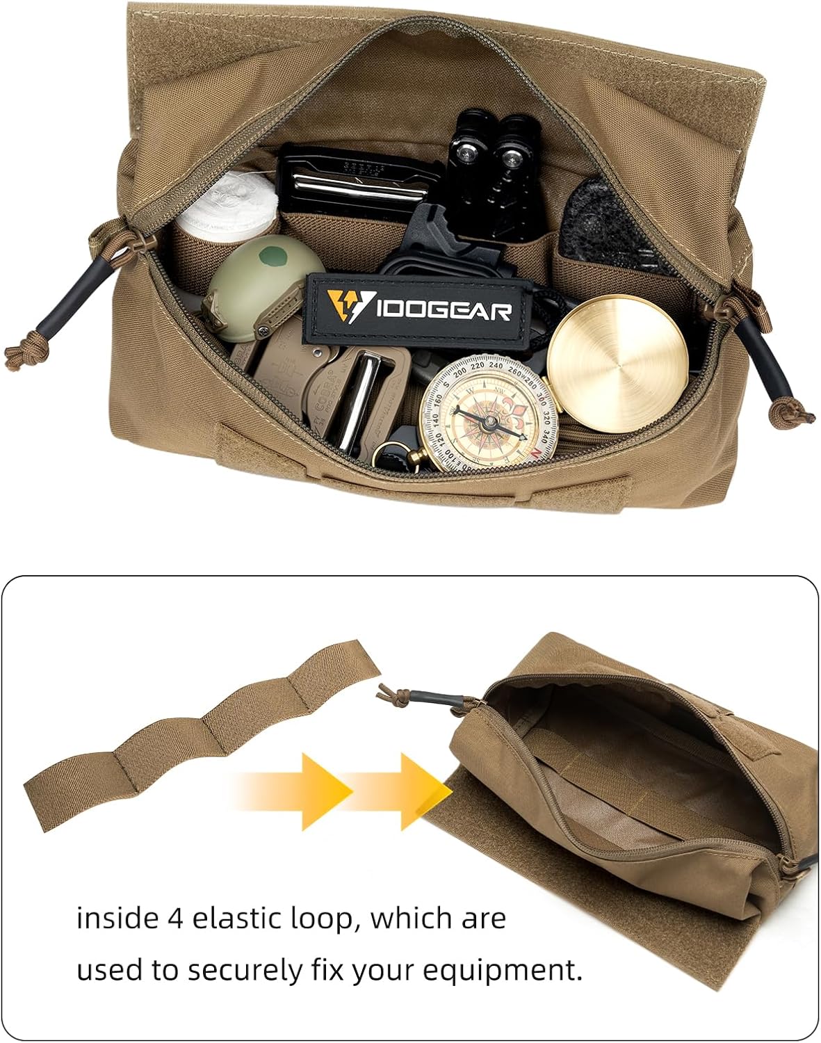 IDOGEAR Tactical Drop Pouch with Hook and Loop for JPC CPC AVS Vest Utility Tool Pouch Fanny Pack