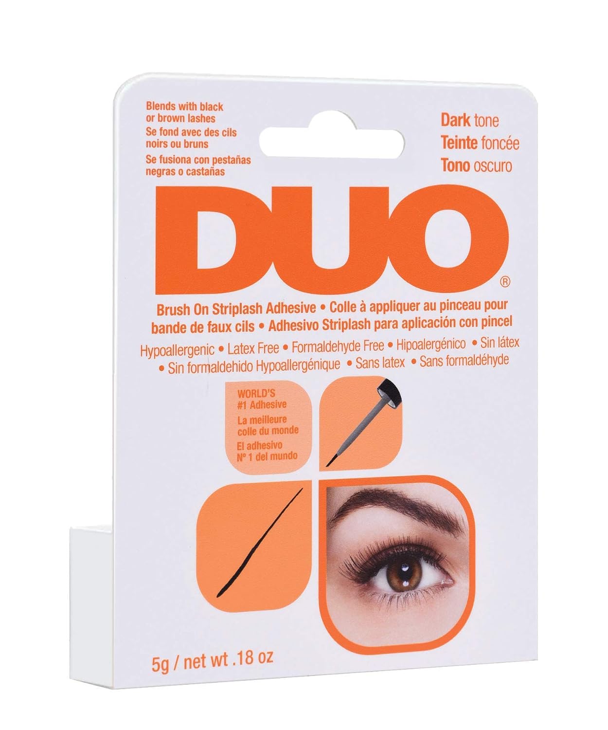 Duo Brush-On Lash Glue Dark Tone 0.18 Ounce (Pack of 3)