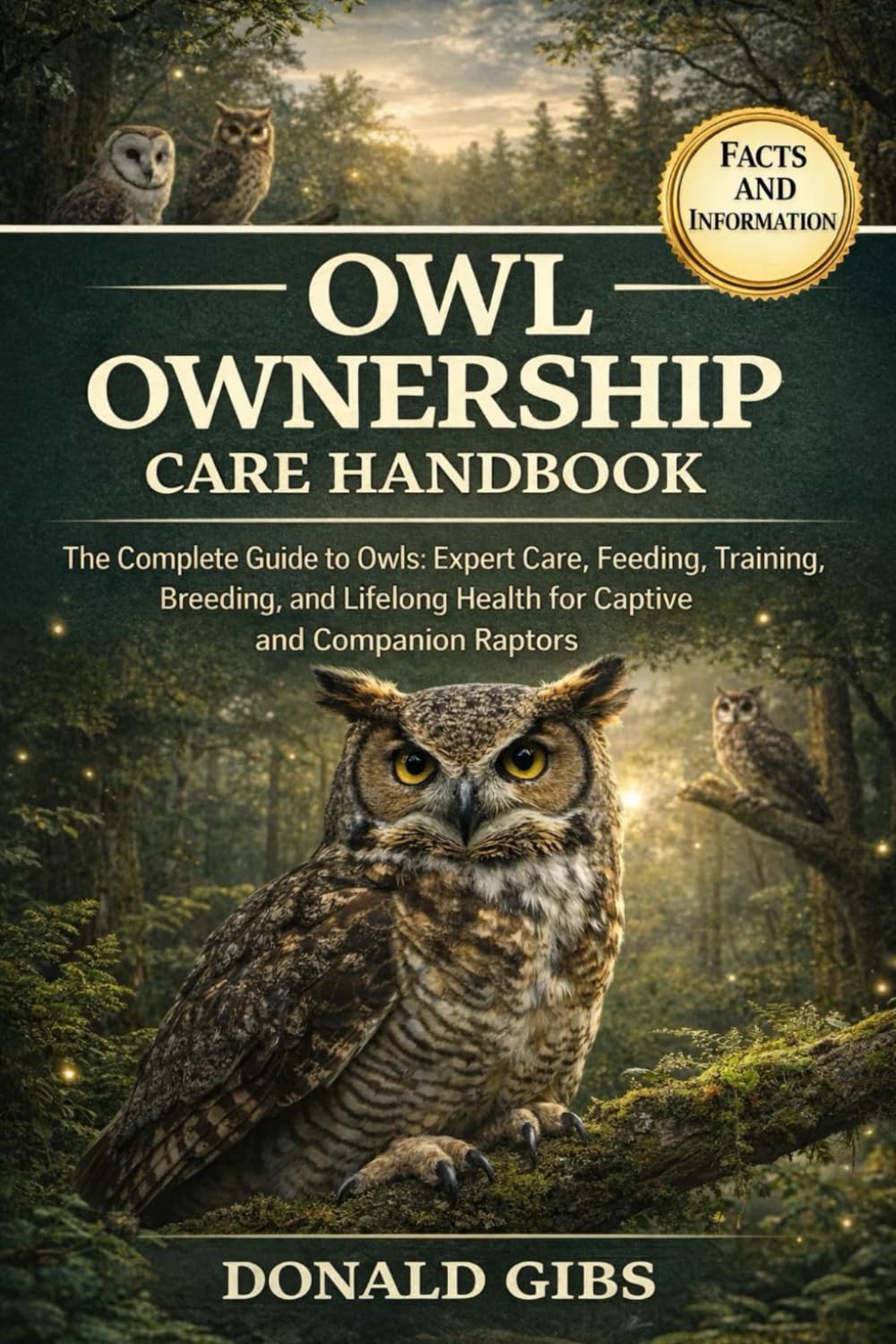 OWL OWNERSHIP CARE HANDBOOK: The Complete Guide to Owls: Expert Care, Feeding, Training, Breeding, and Lifelong Health for Captive and Companion Raptors.