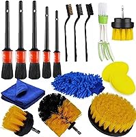 Vista 1 de Geweeco Car Cleaning Tools Kit, 17 Pcs Car Detailing Brush Set, Auto Detailing Drill Brush Set for Cleaning Automobile Interior, Exterior, Wheels