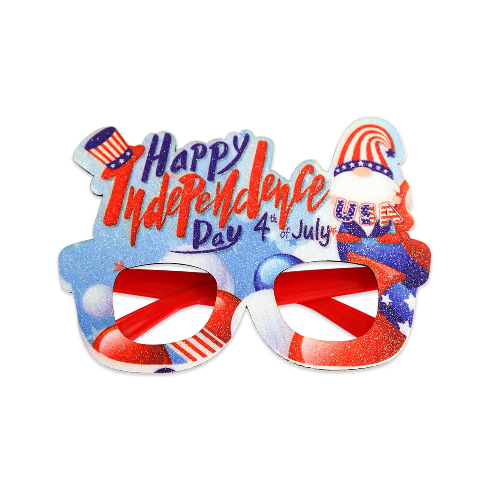 GOLOVENLD Patriotics Felt Glasses Eyewears Decorations Independence Day Party Supplies Colorful Letter Decorations For Outdoor