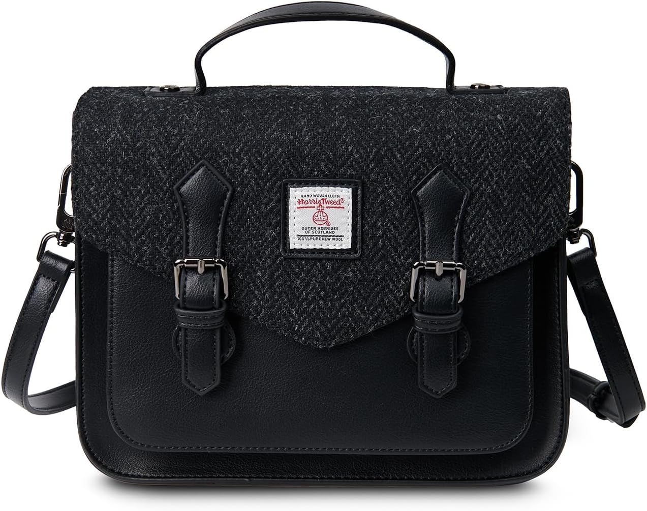 Islander® The Calton Satchel - Ladies Satchel With HARRIS TWEED - Small and Medium