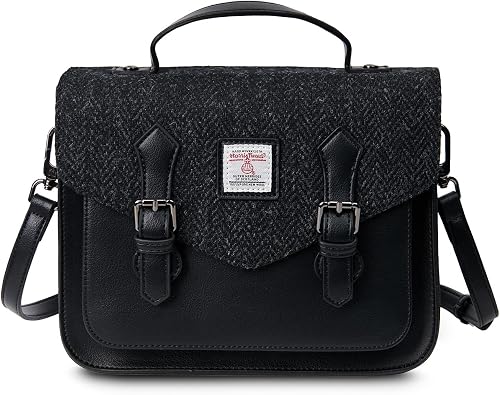 Islander The Calton Satchel - Ladies Satchel With HARRIS TWEED - Small and Medium