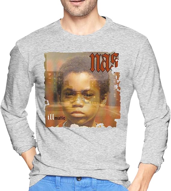 Amazon Co Jp Nas Illmatic メンズ長袖tシャツァッションプリントトップtシャツギフトblack ファッション