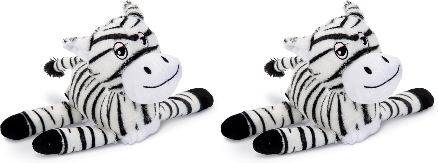 Beeztees Köpek Oyuncağı Zebra, Peluş, Siyah/Beyaz, 25x17x10cm (2 paketi)