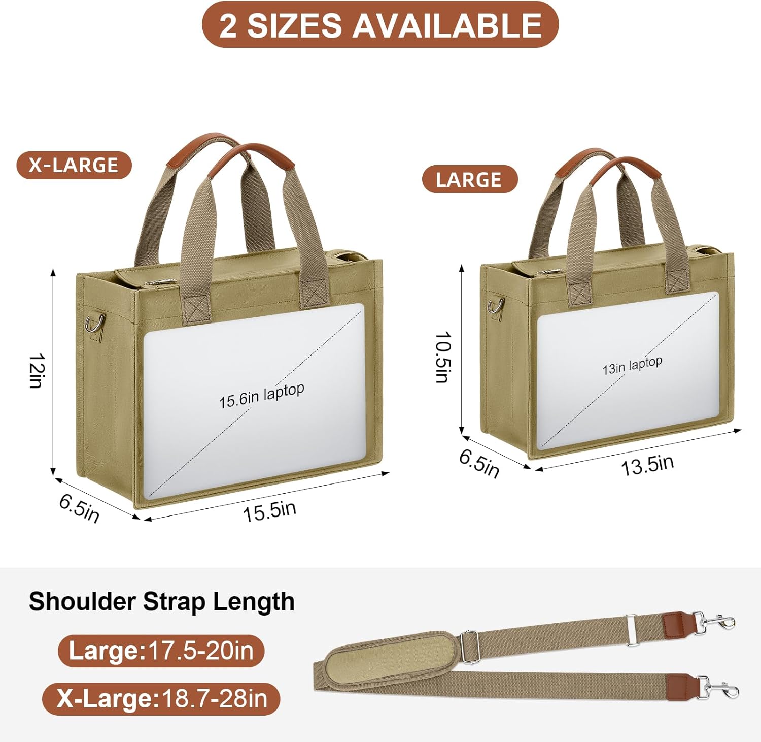 KKXIU Large Canvas Tote Bag for Women with Zipper and Compartments Crossbody Work Bible Messenger Purse Bag With Pockets