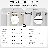 Vista 29 de Hei!Dear Barras de cortina para ventanas de 28 a 48 pulgadas (2.3 a 4 pies), ajustable de 5/8 pulgadas, barra de cortina decorativa de alta