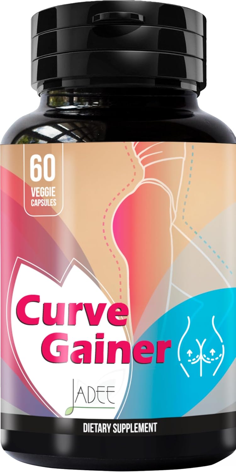 Jadee Curve Weight Gainer for Women – Natural Butt Enhancer Pills with Aguaje, Pueraria Mirifica & Dong Quai | Weight Gain Pills for Big Butt & Hips | Booty Builder & Butt Growth Herbal Formula