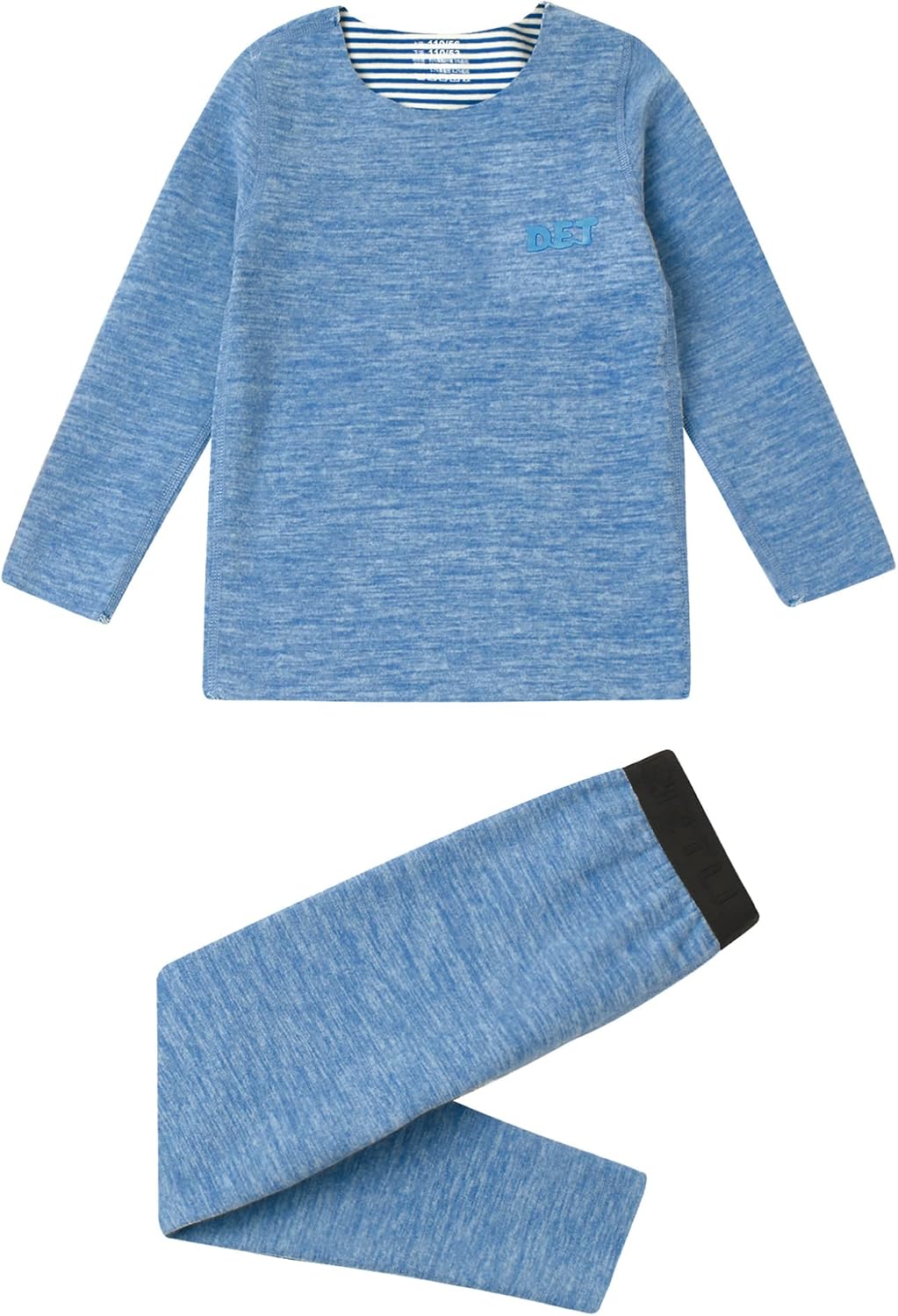 TTAO Girls Boys Base Layer Thermal Underwear Set Long Johns Set Warm Stripe Shirt with Leggings Thermal Suit
