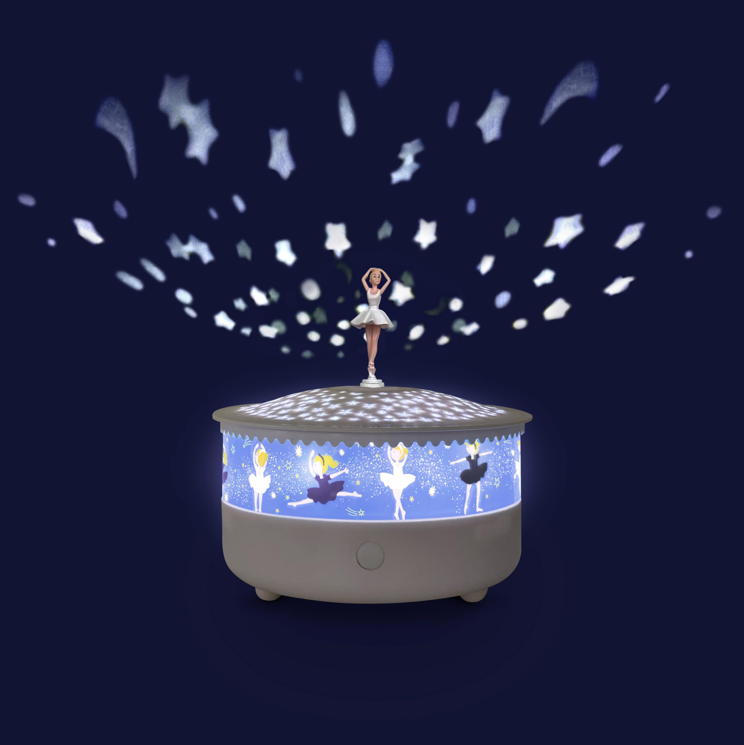 Trousselier 6260818 Sternenhimmel-Nachtlicht mit Musik, Ballerina, Schlummerlicht mit Schreifunktion, Sternenlicht, Einschlafhilfe, Spieluhr für Kinder