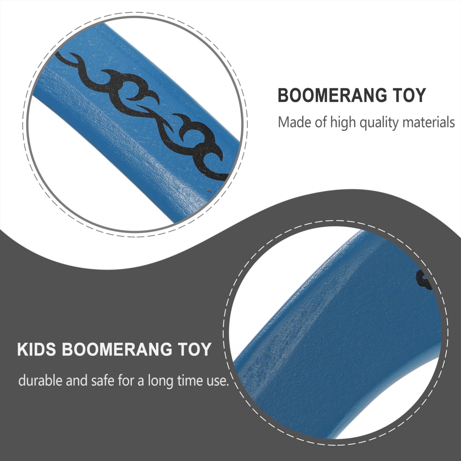 Boomerang in Legno Giocattolo per Design e Divertente, per Giochi All'aperto e attività Genitore-Figlio
