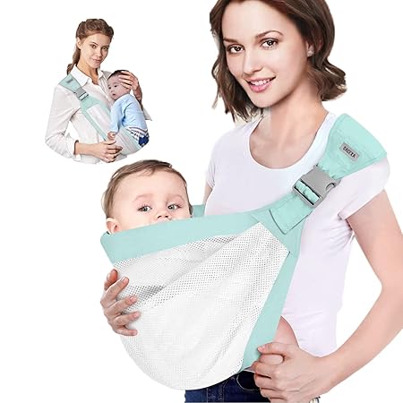 Baby Carrier Newborn to Toddler, Adjustable Removable Baby Wraps Carrier with Hip Seat, Head Support and Breathable Mesh, Soft Ergonomic Baby Sling Carrier (7-41 lbs) for Everyday Family Events(standerd, new-1)
