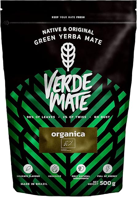 Verde Mate Organica 500g Certified Organic Yerba Mate Tea from Brazil Unsmoked Vegan Gluten Free