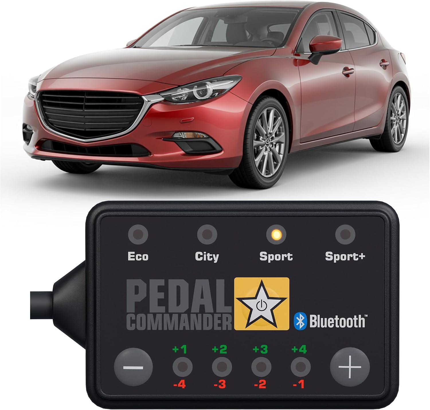 PEDAL COMMANDER for Mazda 3 2014-2018 Throttle Response Controller - Plug-and-Play, 4 Driving Modes, Throttle Controller Performance Parts, App Control, Mazda 3 Accessories
