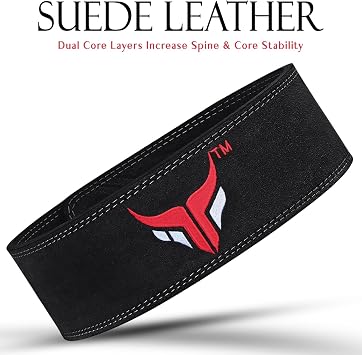 Mytra Fusion Weight Lifting Belt for Men and Women Gym Belt 10MM Thick and 4 wide 100% Genuine Leather Workout Belt for Weightlifting, Powerlifting, Gym, Training and Bodybuilding