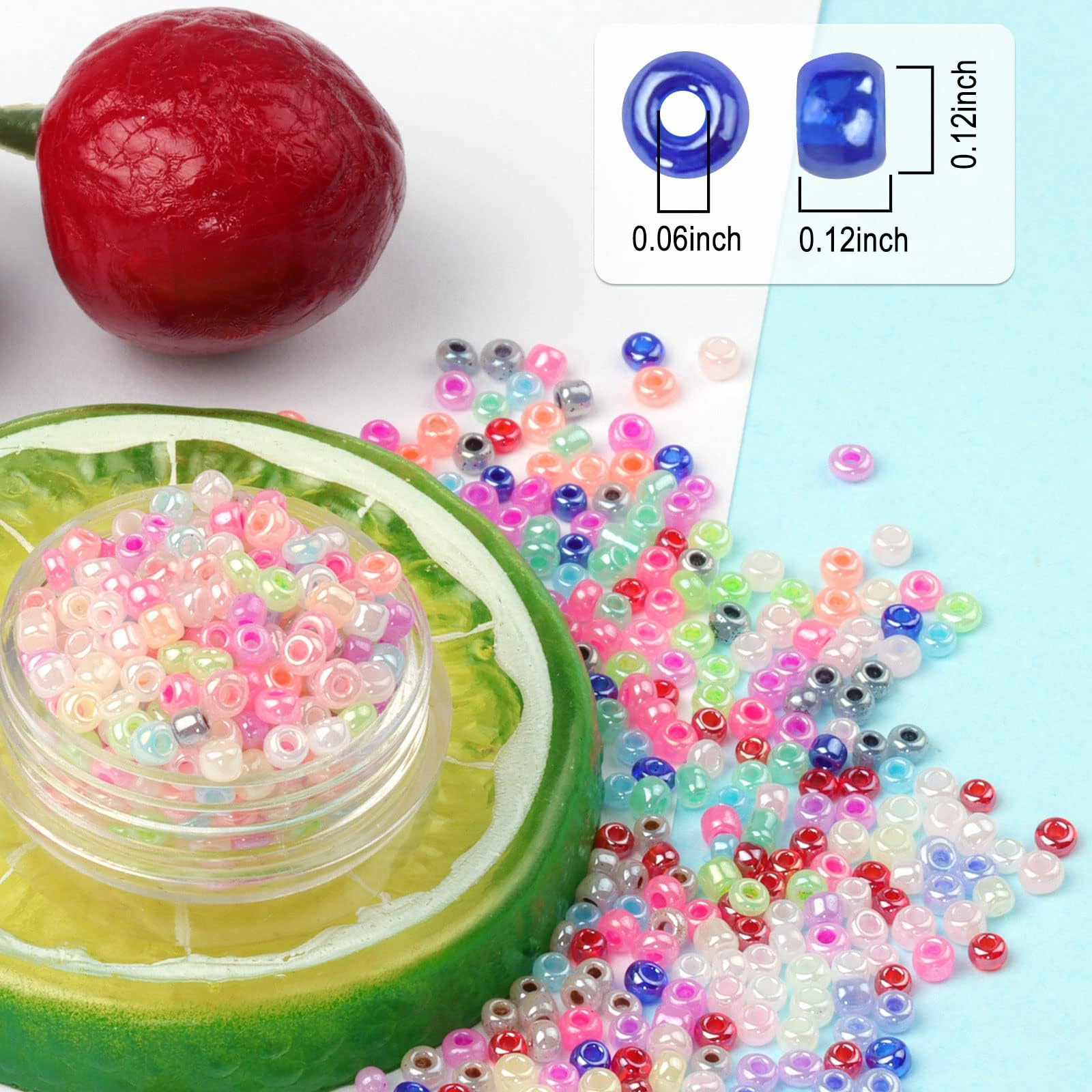 Prettme 3mm Seed Beads for Bracelet Making Kit 9600pcs 8/0 Pastel Glass Beads for Jewellery Making Friendship Bracelet Making - Image 2