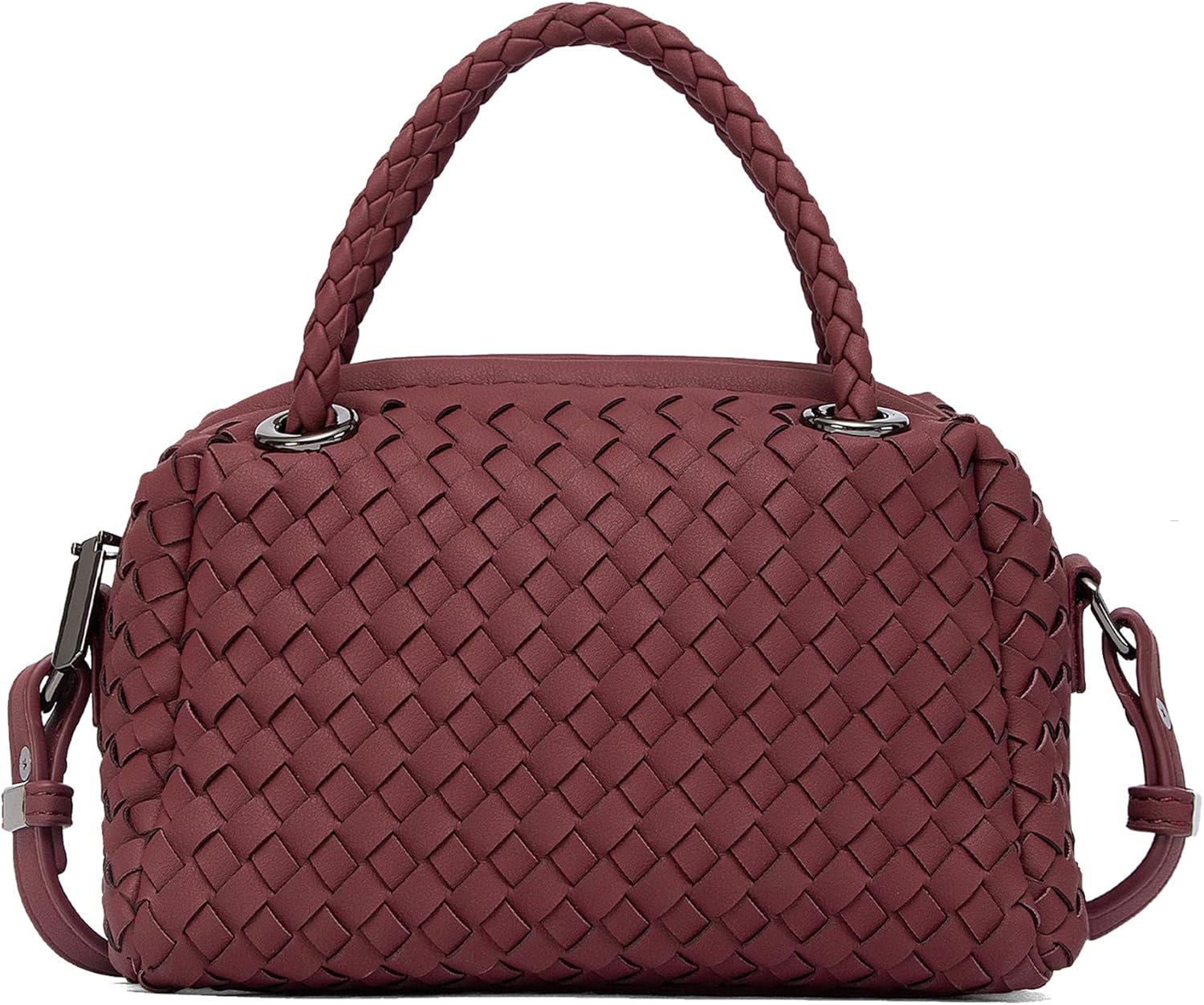 NEWBELLA Women's Bucket Bag - Square Top Handle Satchel with Crossbody Strap, Shoulder Bag for Work & Daily Commute