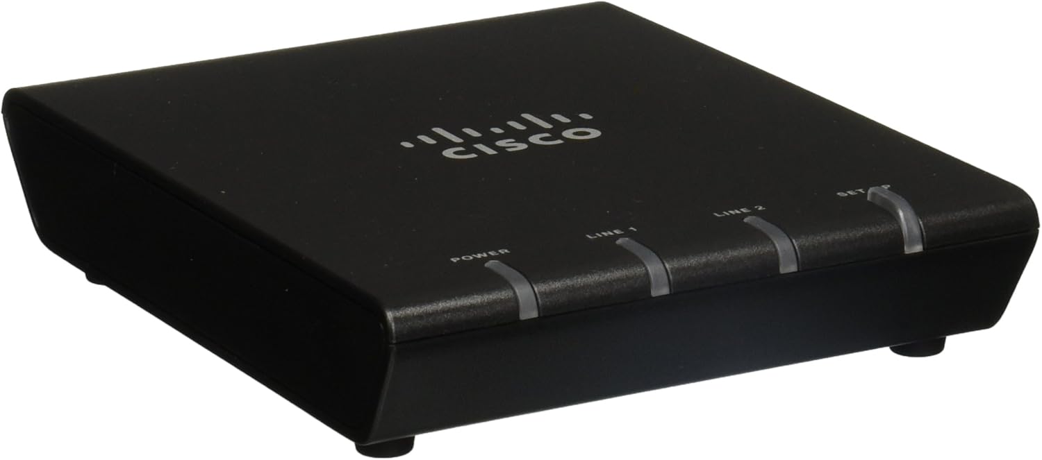 Cisco ATA187-I1-A VOIP Phone Adapter, 2 LINE, (Renewed)