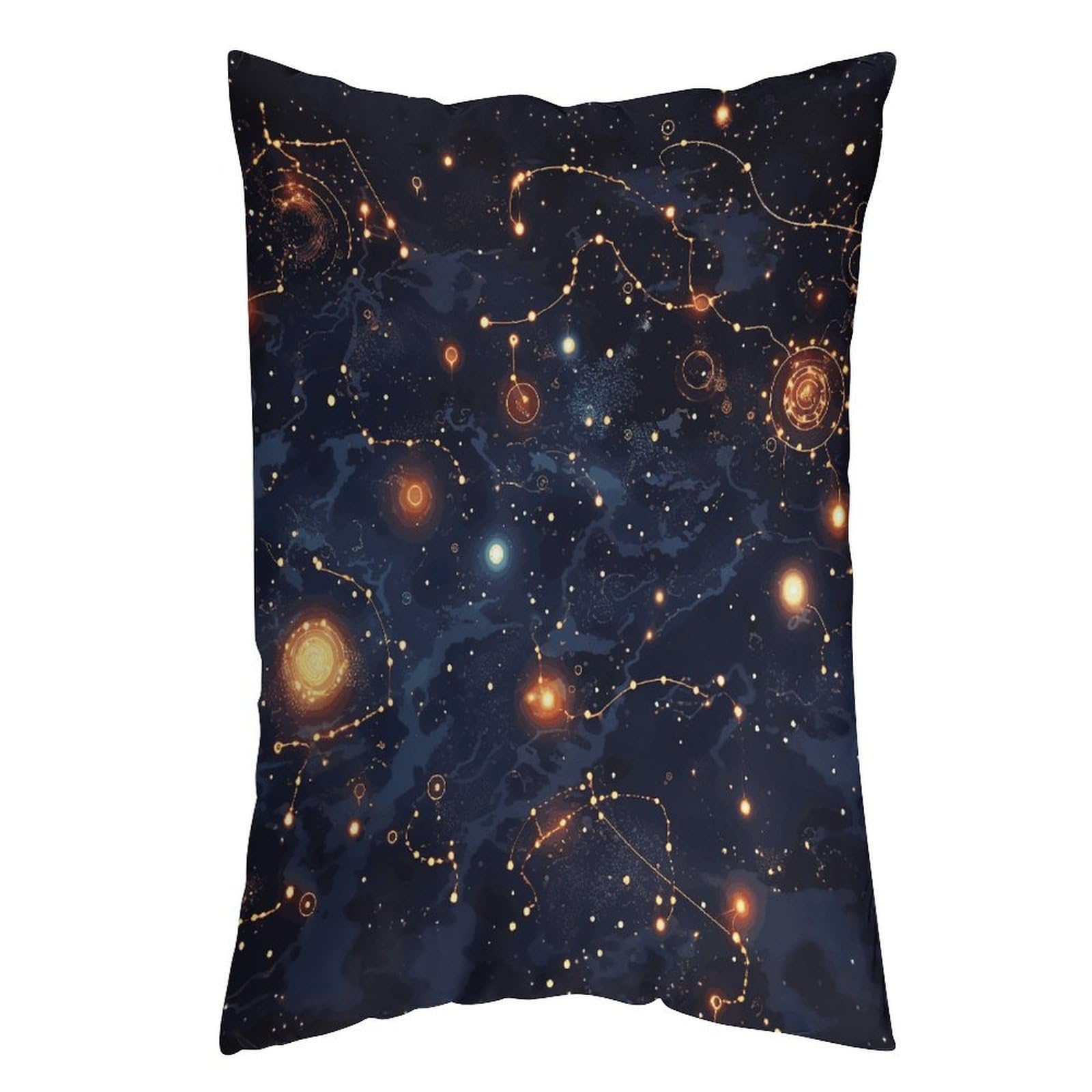 LDGSUPH Star Constellation Map Pillow Cases Soft Pillowcase with Invisible Zipper Wrinkle Resistant Pillow Covers Breathable Removable Pillow Protector for Bed Sofa Car 20"x30"
