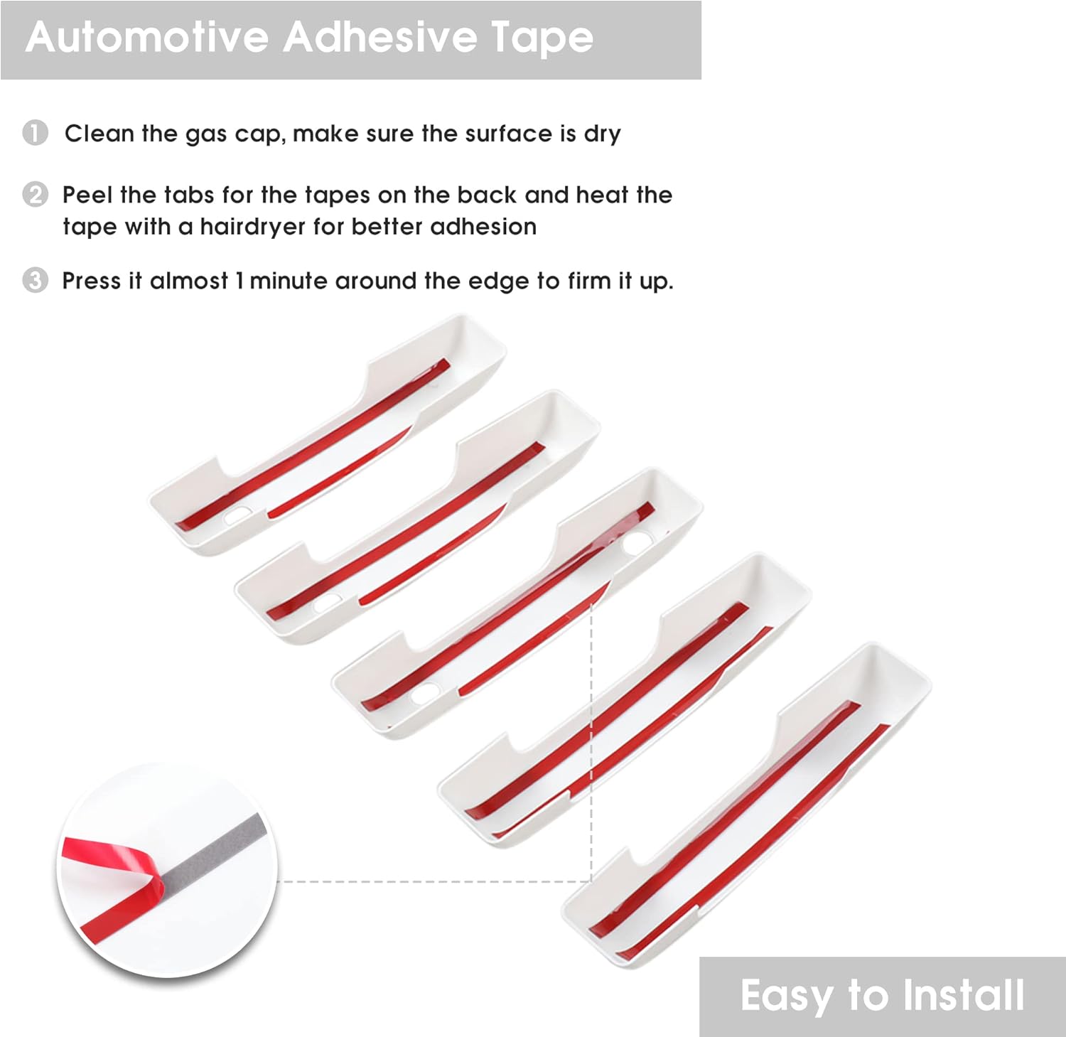 sukemichi White Door Handle Covers Trim Rear Door Tailgate Handle Cover for Ford Bronco Accessories 2021 2022 2023 2024 2025 2026 4 Door - with Smart Hole