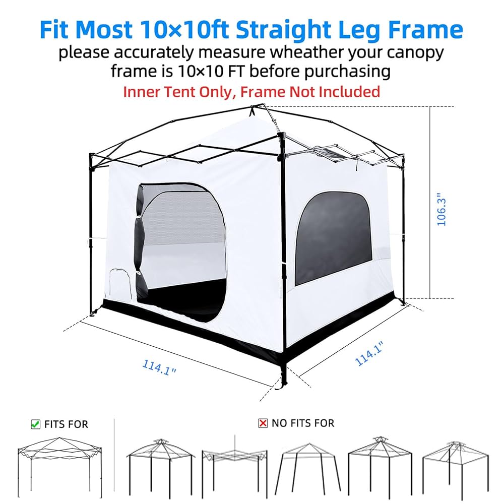 鏡餅テント（sukoko） Amazon.com: Joramoy Camping Cube for 10×10 Pop Up Canopy