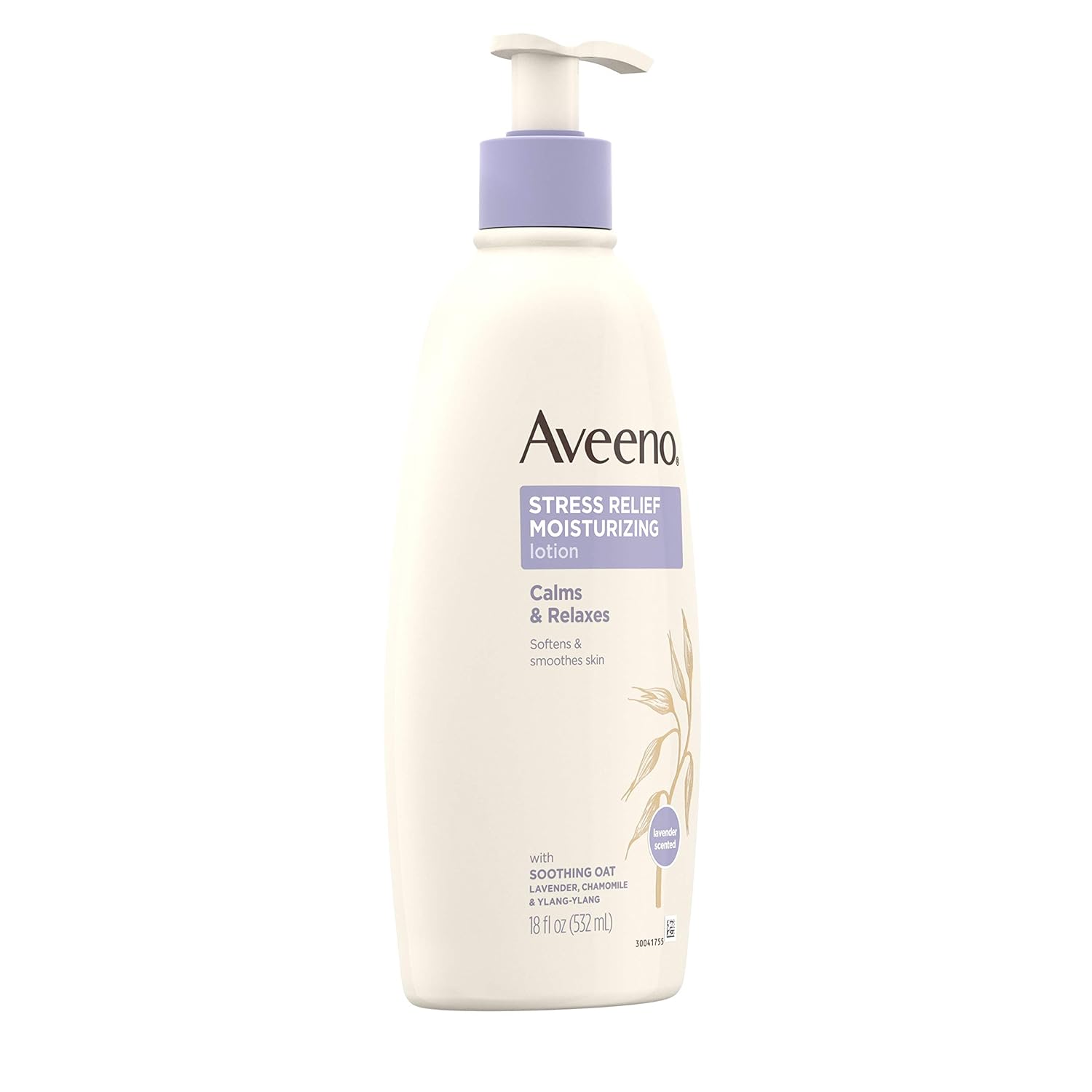 Aveeno Stress Relief Moisturizing Body Lotion with Lavender, Natural Oatmeal and Chamomile & Ylang-Ylang Essential Oils to Calm & Relax, 18 fl. oz