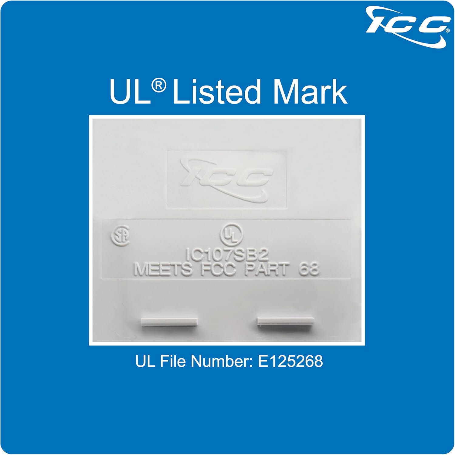 ICC 2 Port Surface Mount Box in White, 25 Pack, Works with Slim and Wide Profile Keystone Jacks (Sold Separately), Compact Outlet for Voice and Data Connections, UL Listed TAA Compliant, IC107BC2WH
