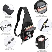 Vista 4 de VERSAINSECT - Bolsa ssbody con impresión de anime, multifunción, auriculares inalámbricos, auriculares con cancelación de ruido