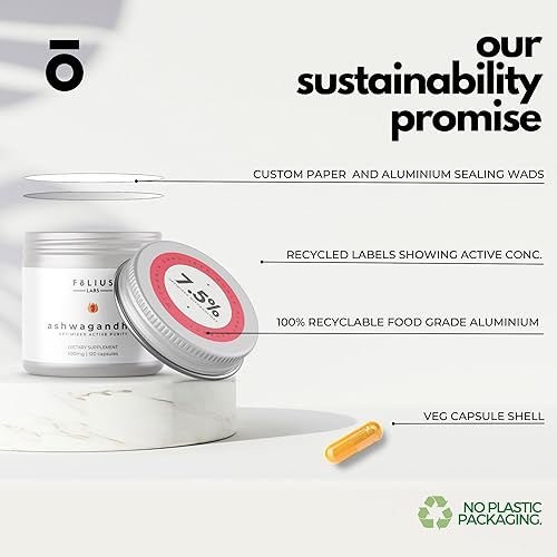 Miniatura 8 de Ashwagandha 7.5% Suplemento de apoyo energético a base de hierbas 500 mg - Apoyo para el alivio del estrés, apoyo natural del estado de ánimo -