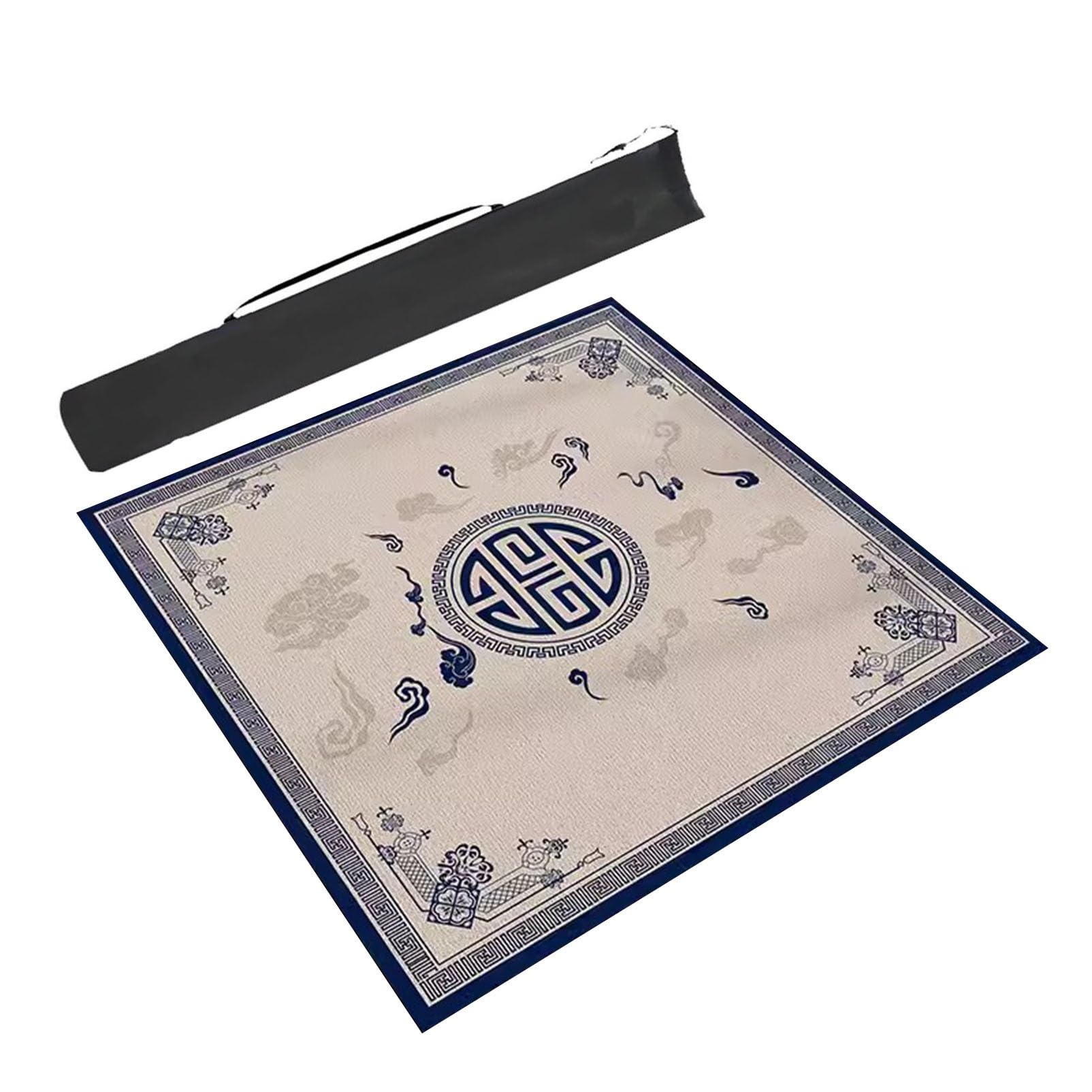 Tapis de Poker, Support en Caoutchouc antidérapant réduisant Le Bruit épais(Blue,31.5x31.5in/80x80cm)