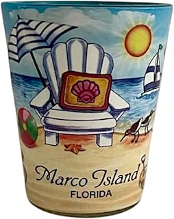Marco Island Florida Beach Chair In and Out Shot Glass