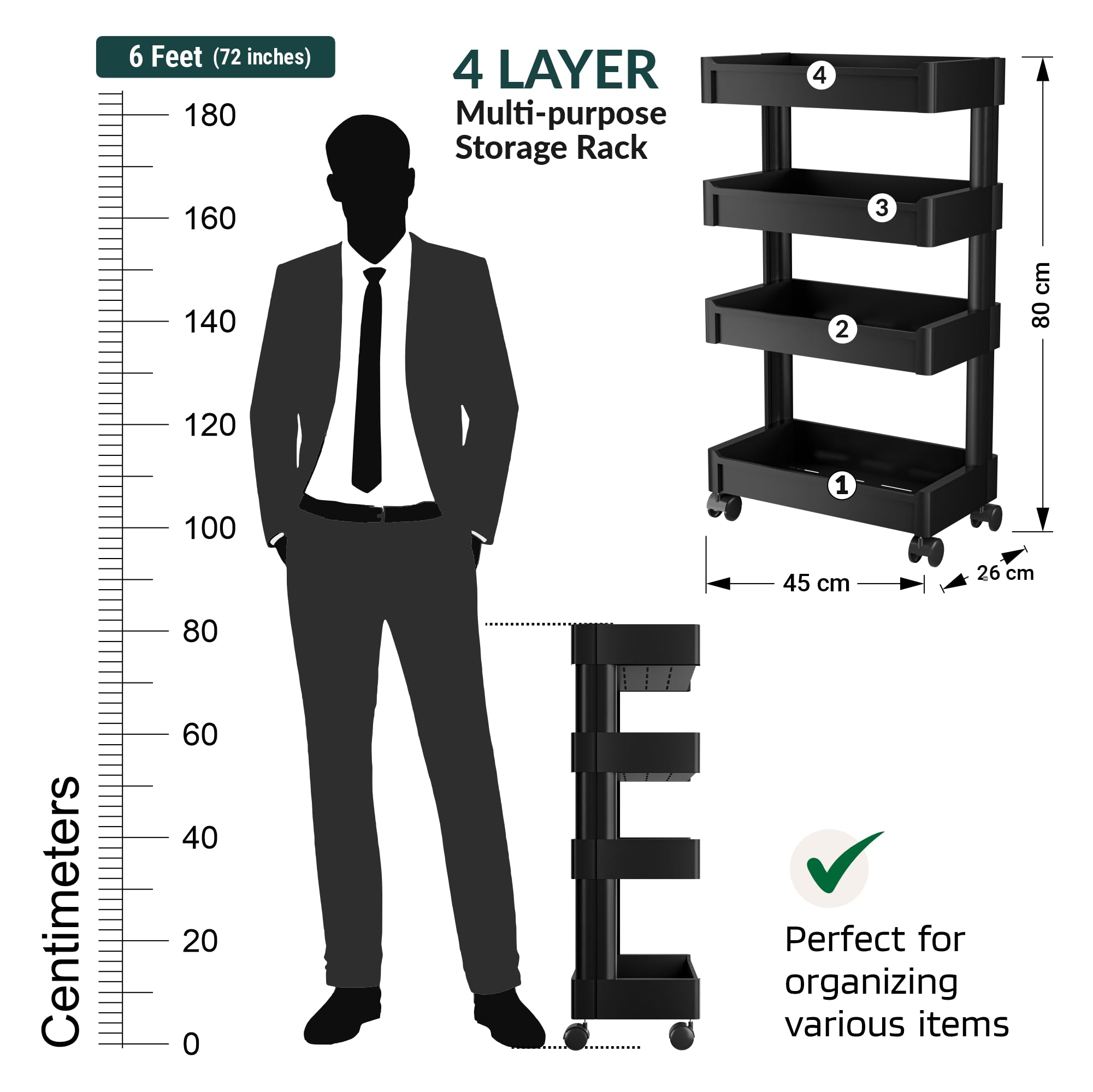 Kuber Industries Stainless Steel Storage Rack, Standard, Silver, Corner Shelf 1