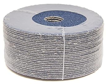 Benchmark Abrasives 5 Inch Sanding Discs Resin Fiber Zirconia Grinding Disc for Grinding, Stripping on Wood, Fiberglass, Steel, Metal, 7/8" Arbor Angle Grinder Sanding Disc, 25 Pack - 36 Grit