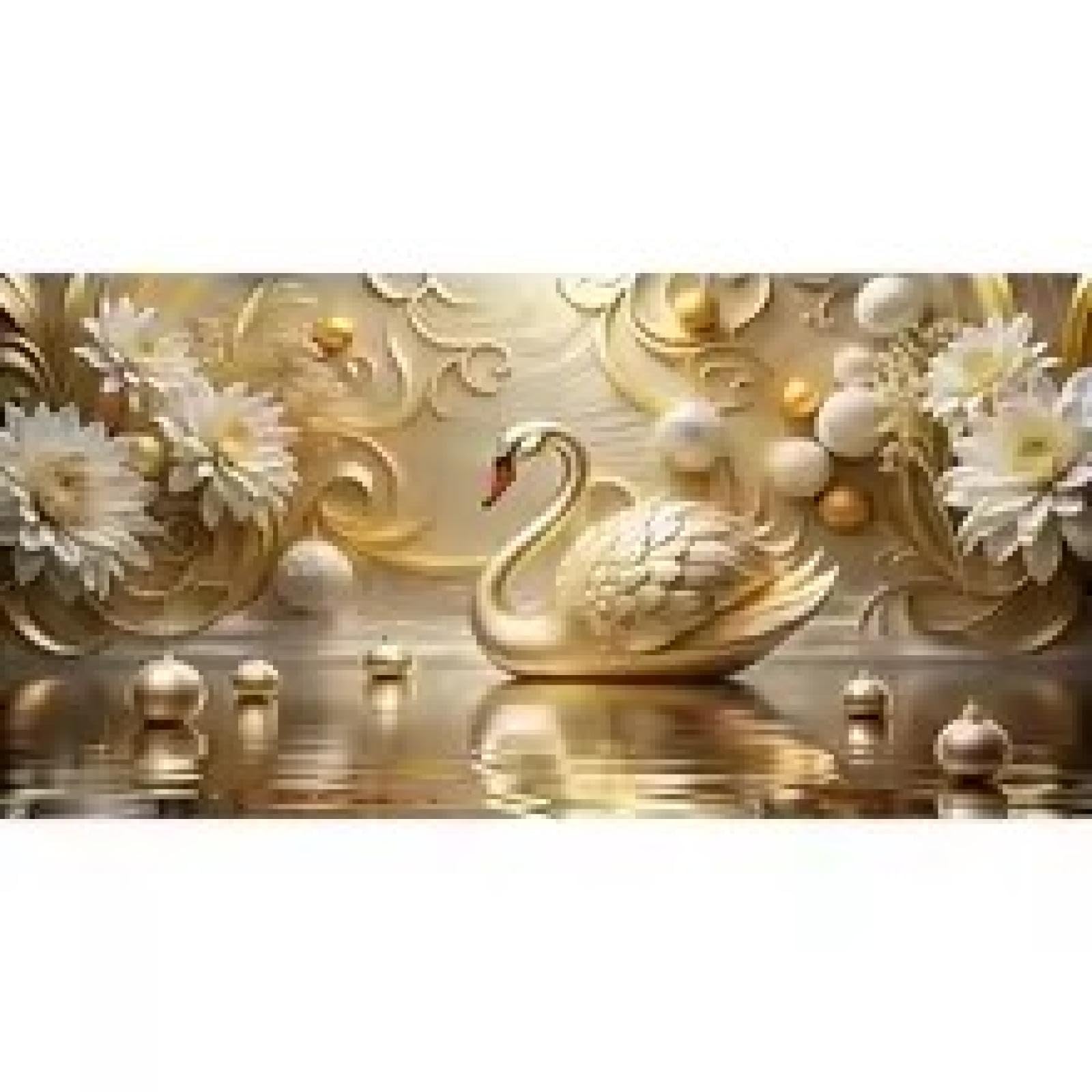 Décoration Murale pour La Maison Salon Chic Fleurs De Cygne
